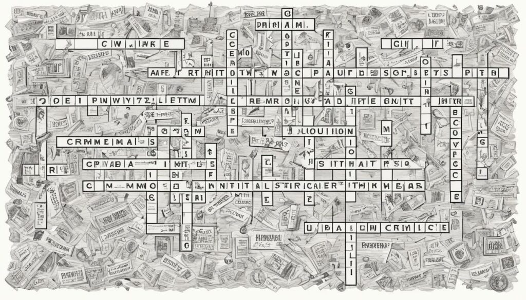 Legal terms and famous criminals in crosswords