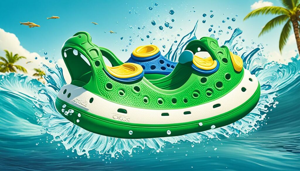 crocs marketed water shoes