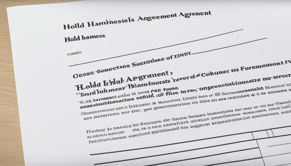 hold harmless agreement