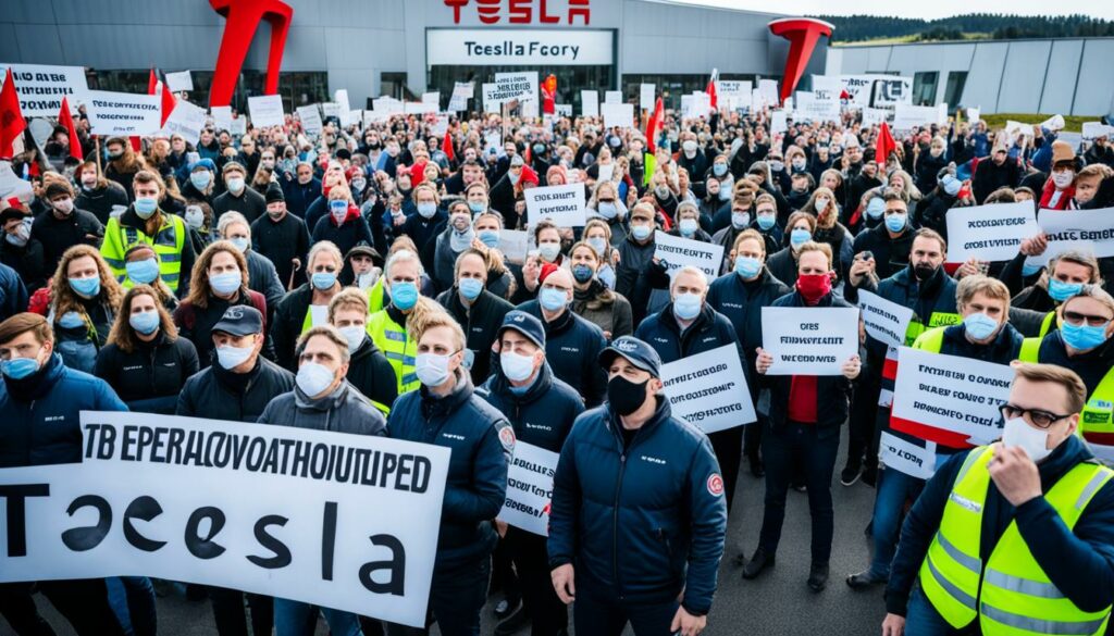 tesla protesters germany