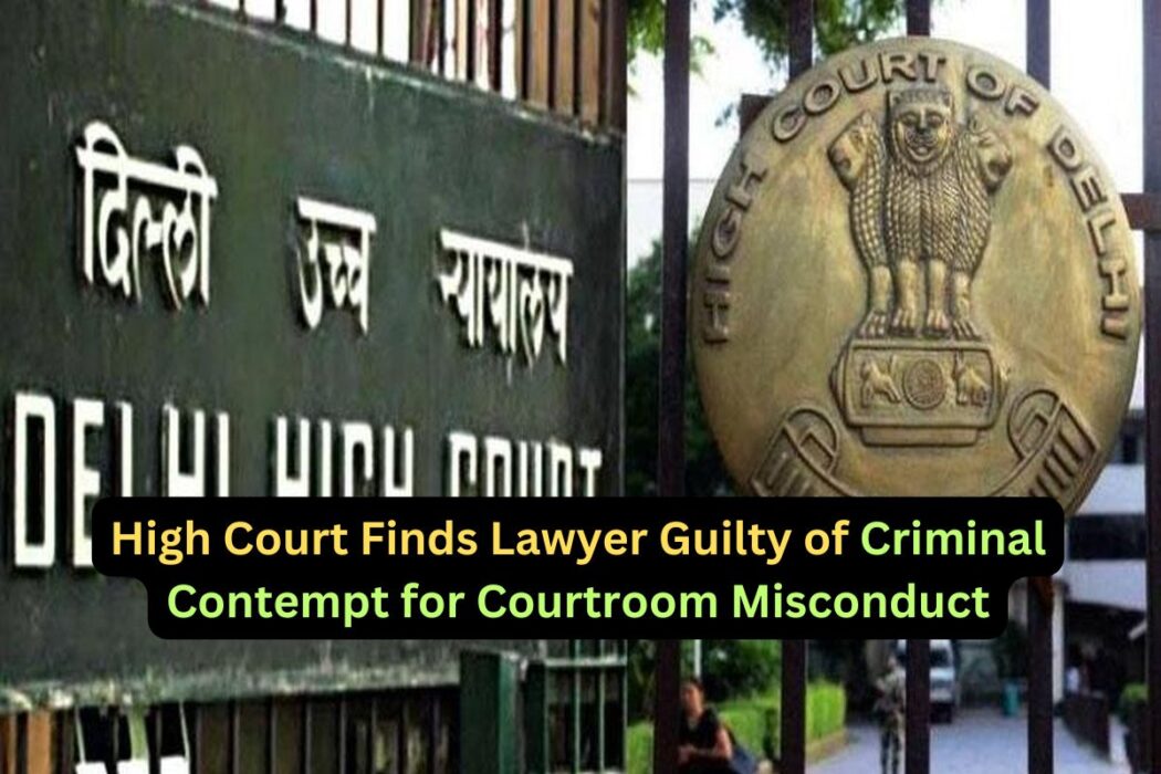 Delhi High Court Convicts Drunk Lawyer of Criminal Contempt