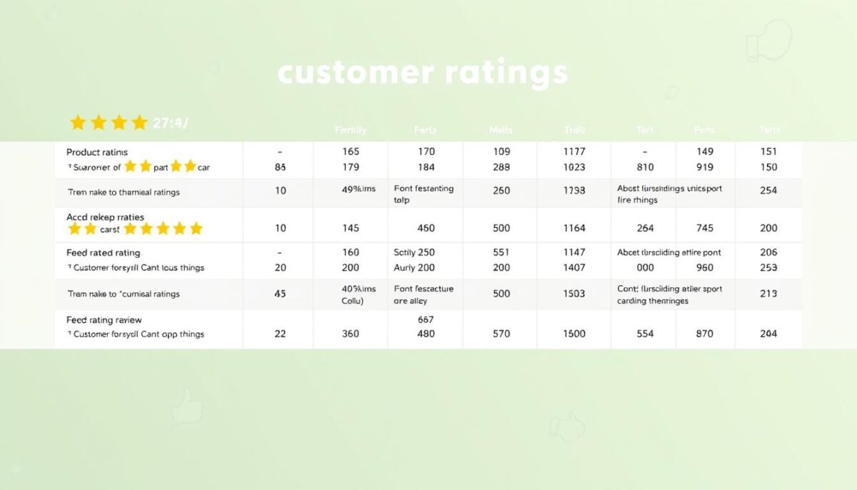 temu customer ratings related reviews table